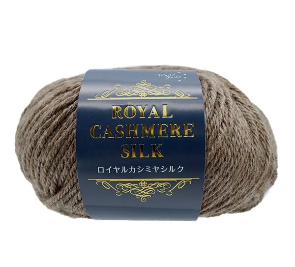 Amazon | 秋冬毛糸 『ロイヤルカシミヤシルク 5番色 チャコール 