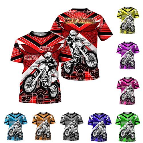 Generic Custom Dirt Bike Shirt Dirtbike Racing T Shirts Personalized Motocross Tshirts Men Women...