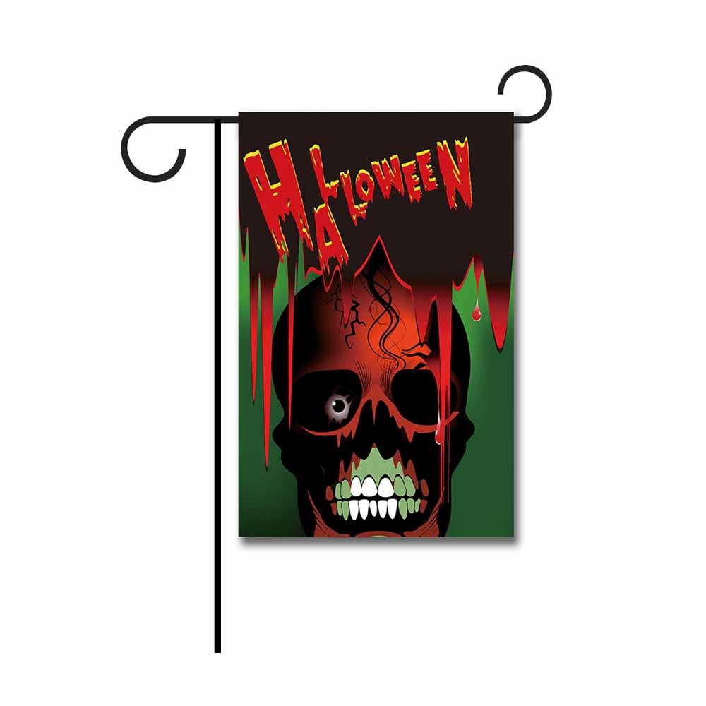 Banedy Halloween Skull Garden Flag 12.5"x18"