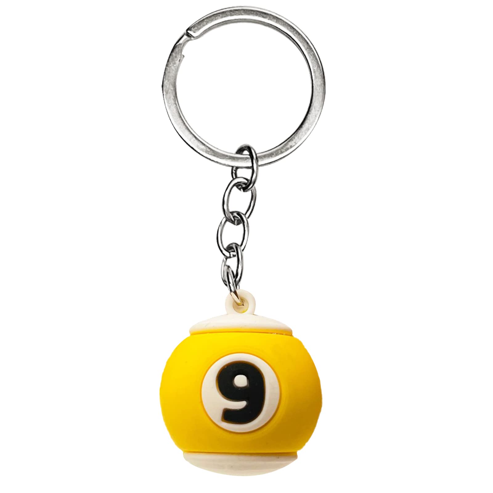 Set Di 16 Portachiavi A Sfera Da Biliardo - Mini Palline Colorate Per Appassionati Di Biliardo E Collezionisti - Foto 3