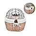 Pet Panier de bicyclette avec fer Cadre portable de vélos pour petits animaux Stockage tissés à la main Panier voiture pour petits animaux Facile à installer amovible Sac Convient pour
