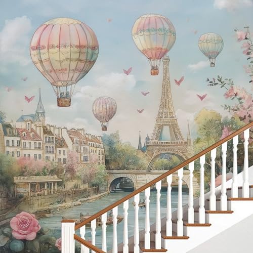 Papier peint Tour Eiffel autocollant pour rénover un mur sans colle - 5