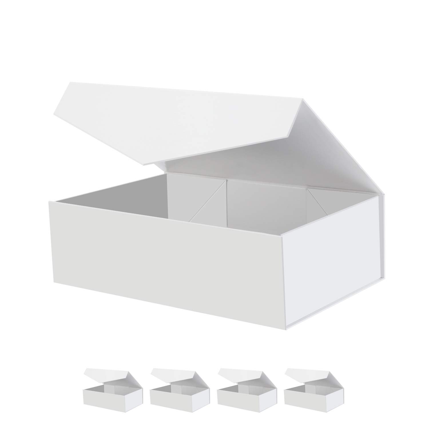 Buy JINGUAN 5 Large Gift Boxes with Lids 14x9.5x4.5 Inches, White Gift