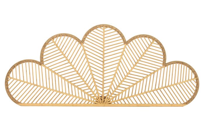 Bett-Kopfteil für 150-180 cm, natürliche Blumenform, 190 x 2,5 x 81...