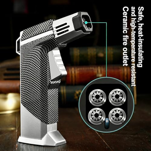 Encendedor Turbo Metálico a Gas Butano miniatura 4