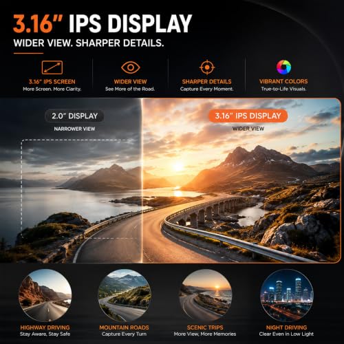 Image of MyFitSpark DC-102 Real 2.7K HDR Dual Channel Dash Cam | Sony Starvis Sensor | Novatek AI Chipset IMX335 Car Front & Rear ADAS Safety GPS Logger Night Vision G-Sensor Supercapacitor Wi-Fi App Parking Mode