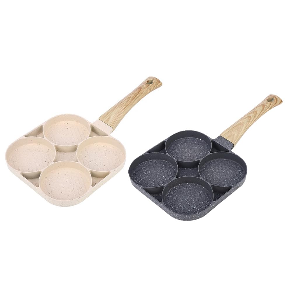 CTRLZS 4-Hole Frying Pan Thick Non-Stick Egg Pancake Steak Cooking Pan Hamburger Bread Breakfast Machine