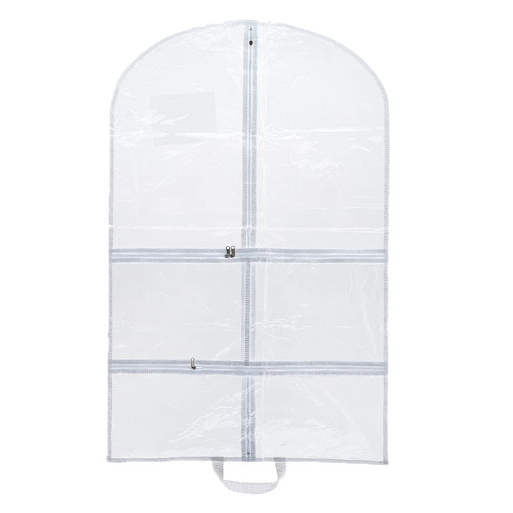 1 PCS Garment Bags,Full Zipper Dance Garment Bag For Kids Adults?Suit Bag for Competitions Costumes & Travel?Clear Garment Bag with ID Pocket?
