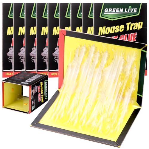 10 Pezzi Colla Adesiva Extra Forte per Roditori (31×21 cm) – Trappola Ecologica Professionale per Interni, Elimina Topi, Scarafaggi e Ragni | Facile da Usare, Non Tossica, Adesivo Potente
