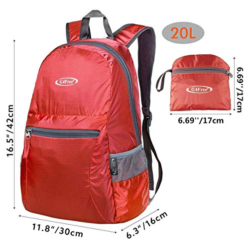 Image of G4Free 20L Small Packable Travel Hiking Backpack for Men Women