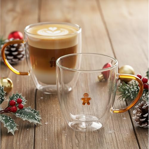 Set 2 Mugs de Vidrio SiliFine 14 oz Diseño Navidad miniatura 2