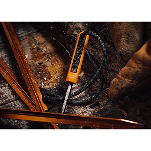 Exotac - Polystriker Lightweight Ferrocerium Fire Starter With Snap-In Striker For Emergency Kits, Campfires, Hiking, And Survival Supplies (Orange-Black) #TOP4