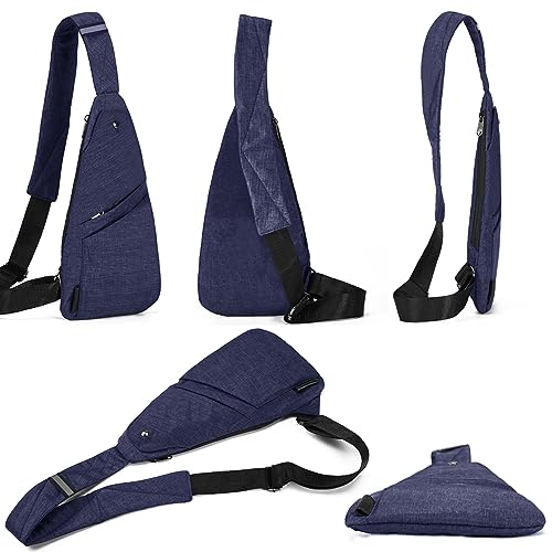 Image of Seoky Rop Sling Bag Slim Personal Purse Pocket Small Crossbody Chest Bag | Lightweight,Ultra Thin,Water Resistance,Anti-pickpocketing,Anti-Thief,Travel Purses,Small Sling Bag,Travel Workout