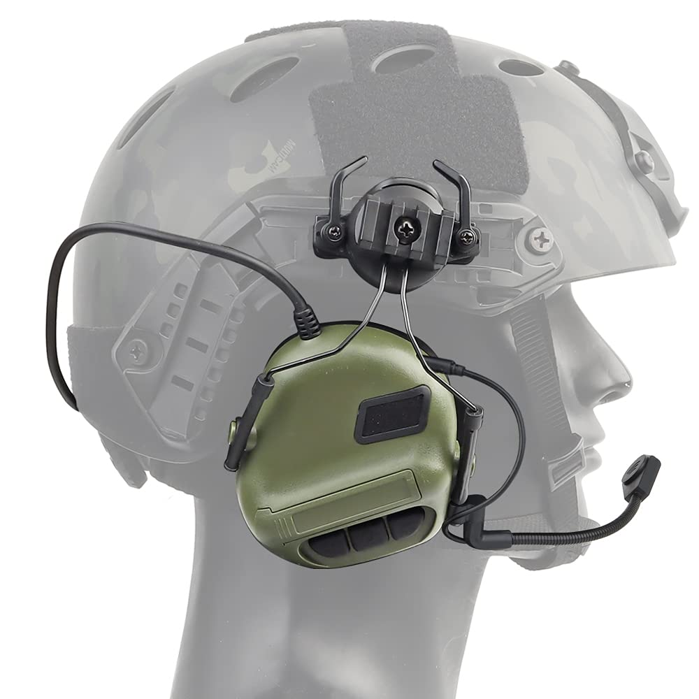 Auriculares de Casco Táctico con Adaptador de Riel de Casco Militares Fast Casco de Accesorios por Airsoft Paintball Disparar