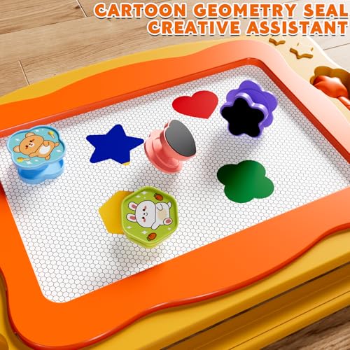Large Magnetic Drawing Board Toddler Toys for 3 4 5 6 Year Old Kids Girls Boys, Doodle Board Montessori Preschool Educational Travel Toys Gifts for 3 4 5 6 Year Old Etch Sketch Erasable Writing Pad - image 4