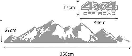 Miniatura 9 de SUNBREATH Calcomanía para portón trasero de camión, calcomanía para carrocería de automóvil, 4 x 4, diseño de montañas, accesorios de decoración