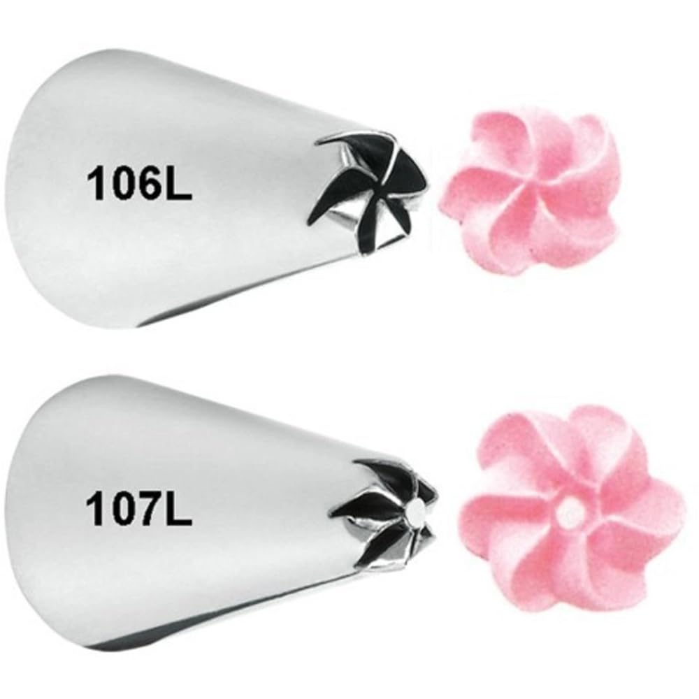 Wilton Bloemspuitmonden, voor linkshandigen, 2 stuks Wilton Bloemspuitmonden, voor linkshandigen, 2 stuks