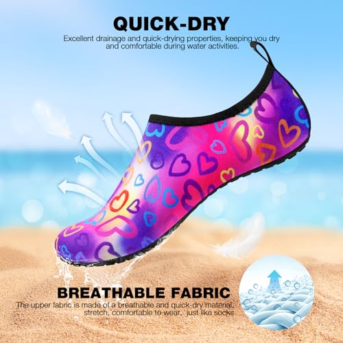 Image of SIMARI Water Shoes for Women Men Swim Aqua Socks Beach Pool Essentials Barefoot Surf River Boat Kayak Sea Yoga Sand Exercise Sport Accessories Breathable Quick-Dry Adult Youth Kid Size SWS001