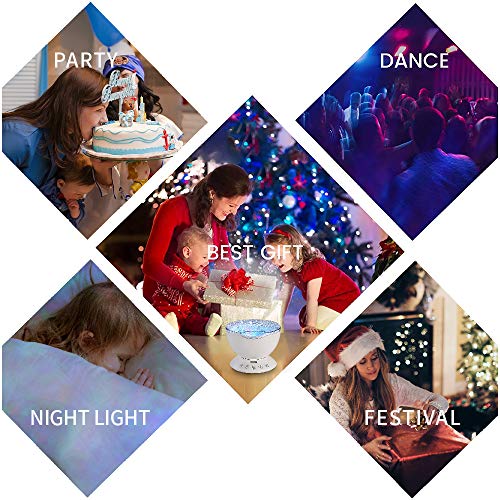 Tomnew Ocean Wave Projector Sound Machine, Night Light Projector With Remote Control Timer 8 Colors Led Lighting Modes Water Lamp For Kids Adults Bedroom Living Room Party Decorations Gift (White) #TOP5