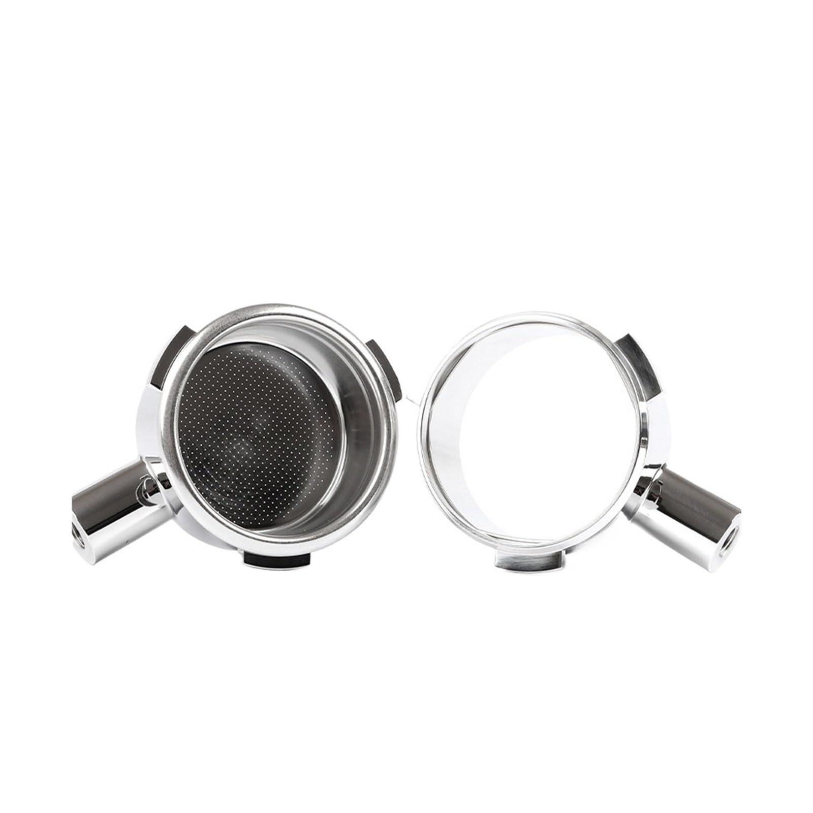 Mango De Portafiltro Sin Fondo De 58mm, Compatible Con Hibrew, Accesorio De Espresso H10A H7 H7A | With 2Cup Basket