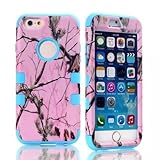Tech Express (Tm) Pink Branch TPU Grass Tree Camo Camouflage 2 Piece Snap On Real Design Cover Case for Apple Iphone 5 / 5s