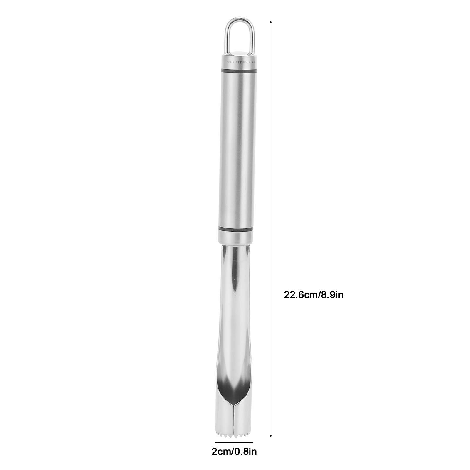 Removedor de núcleo, removedor de deshuesador de frutas de acero inoxidable 304 Fácil de usar Herramienta de descorazonador de tomate Utensilios de cocina para fresas Manzanas Pimienta Verduras