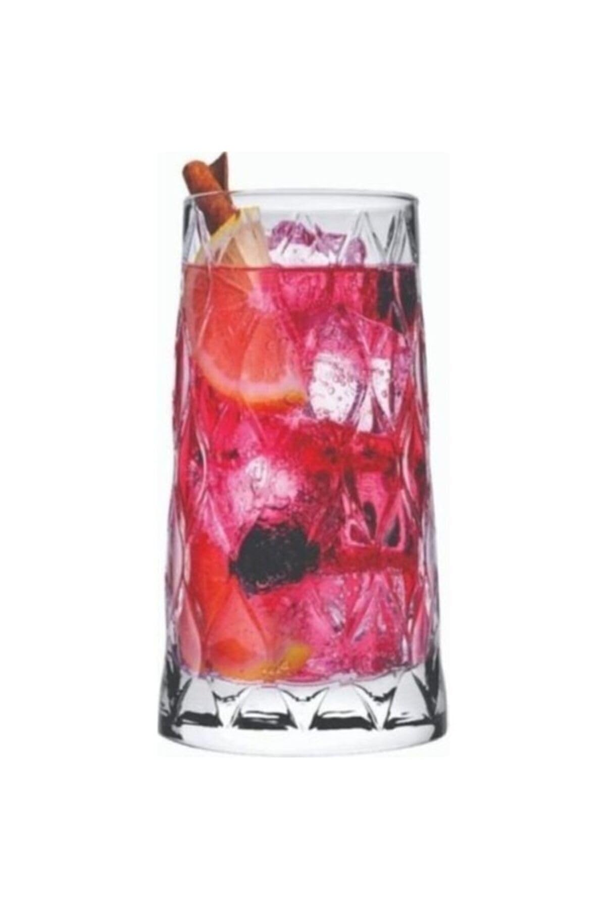 Pasabahce leafy set 6 bicchieri in vetro long drink cl35,5