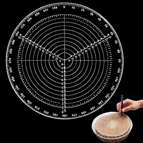 300mm Round Center Finder Tool, Woodworking Drawing Circles, Woodworking Circle Finding Tool, Accurate Scale Centering Ruler,Transparent Acrylic Material, for Drawing Circles Wood Turning Lathe Cover