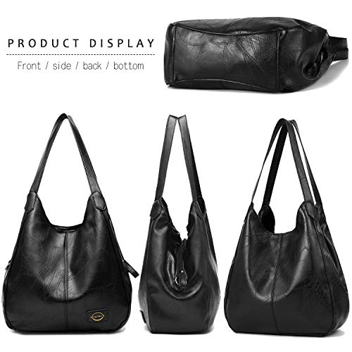 IHAYNER I Soft Vegan Leather Bags Large Capacity Handbag Multiple Pocket Tote Work Bag Shoulder Bags for Women - Image 6