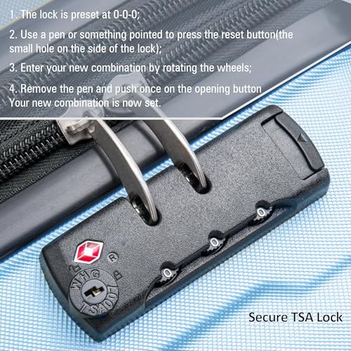 Expanable Spinner Wheel 2 Piece Luggage Set ABS Lightweight Suitcase with TSA Lock 20inch+24inch4