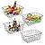 Wire Baskets for Organizing Household 4 Pack Pantry Baskets For Storage Pantry Wire Black Metal Storage Bins