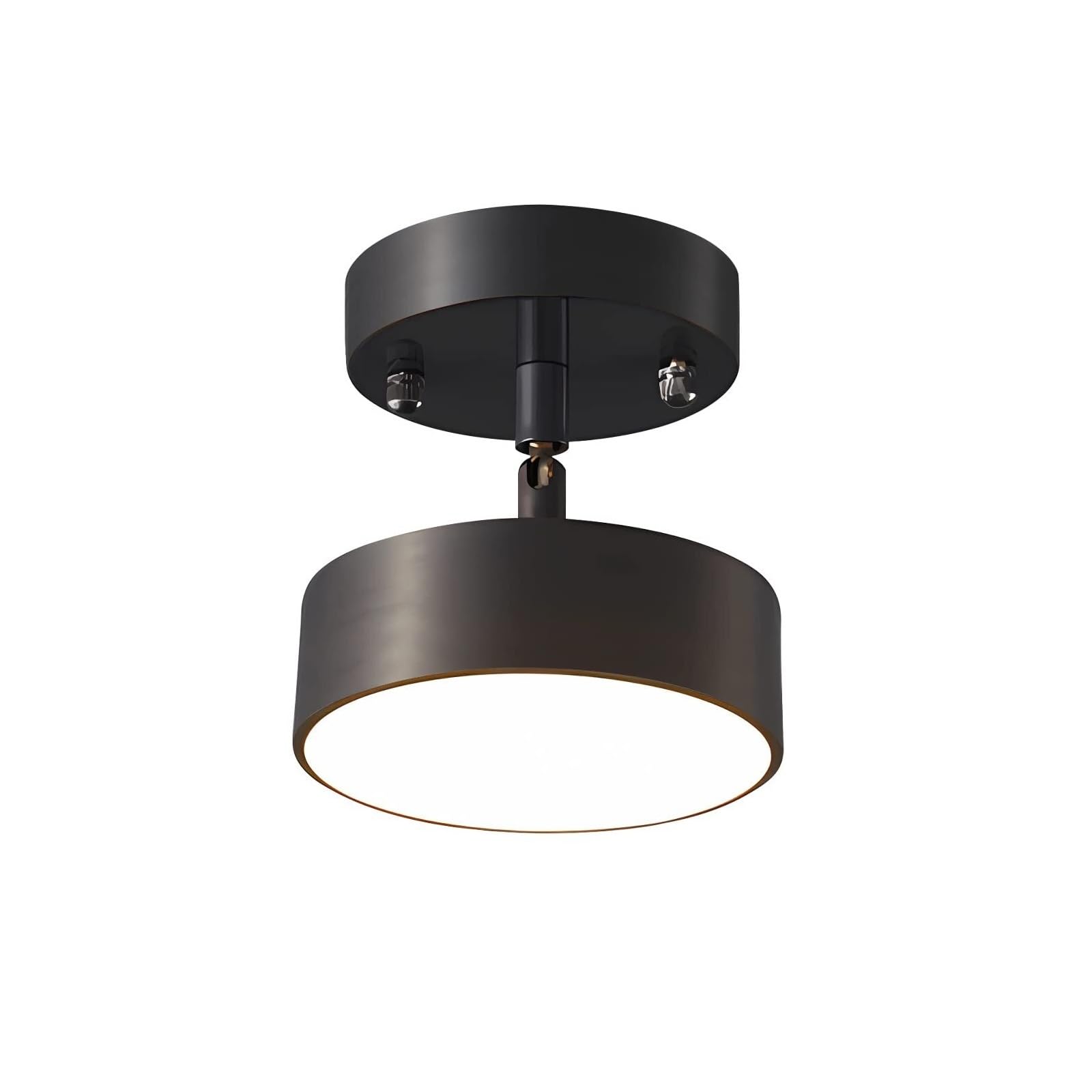 Plafonnier LED semi-encastré rond pour moderniser un luminaire de salon sombre