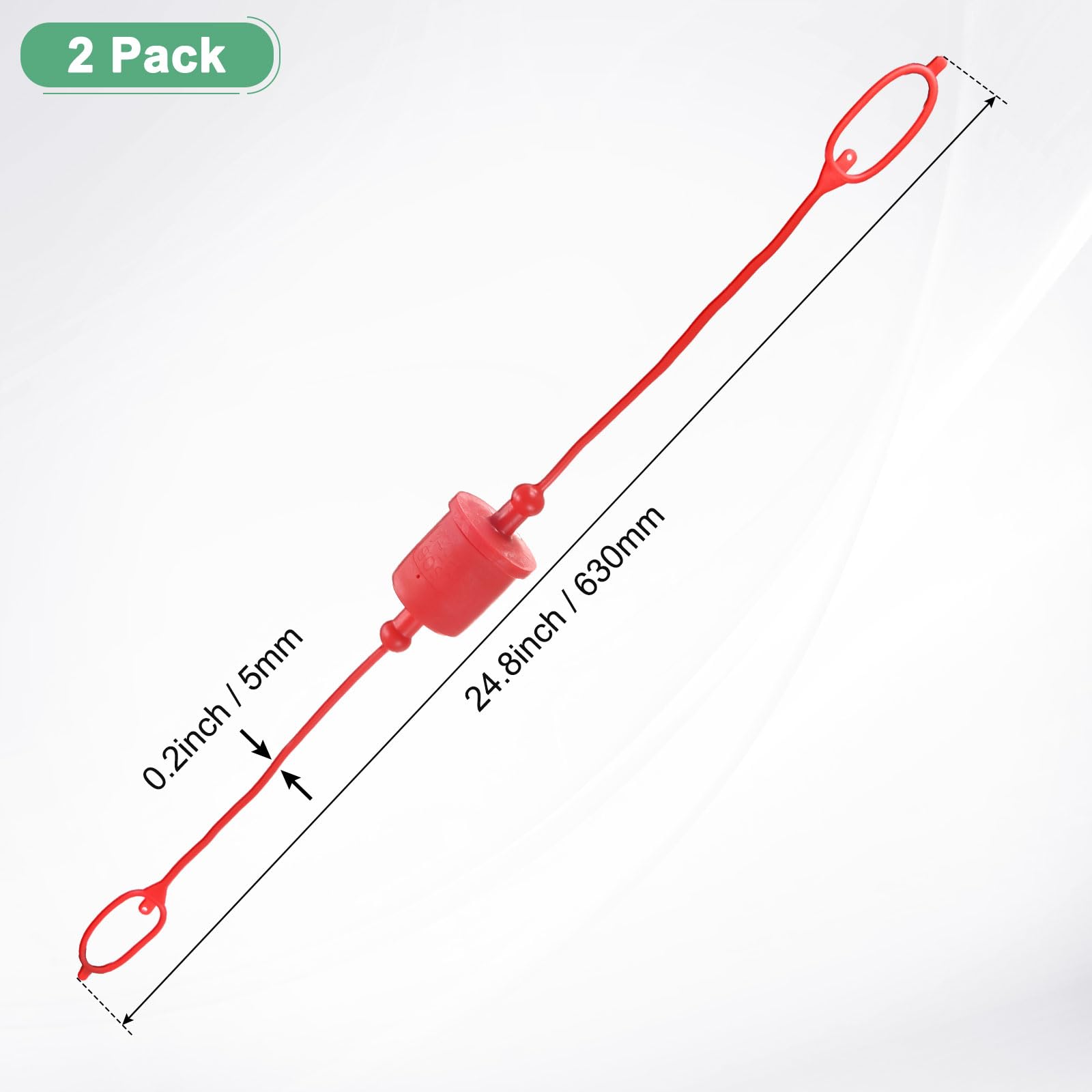 M METERXITY 2 Juegos De Tapa De Polvo Para Acoplador Hidráulico 1" ISO-B Cubiertas De PVC Con Anillo De Retención Tapones Para Conexiones Rápidas [Rojo]
