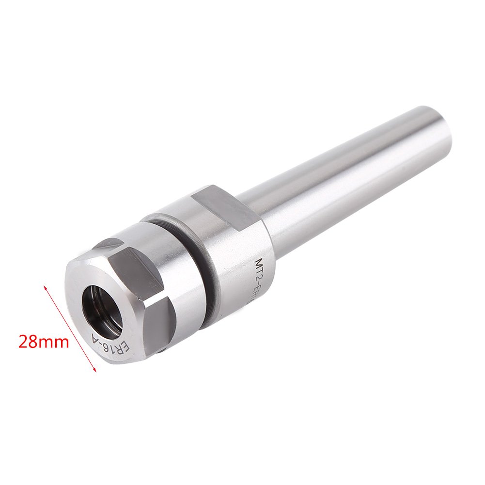 Akozon CNC MT2-ER16-50 MT2 Holder M10 Taper Collet Holder Herramientas de fresado