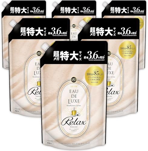 レノアオードリュクス 柔軟剤 マインドフルネスシリーズ リラックス Innocent 詰め替え 1,360mL×6袋 【まとめ買い お得】リリー/ジャスミン/ベルガモット