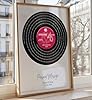 Made by Mika Ltd Personalised Vinyl Record Print – Custom Song Lyric Wall Art Gift | A5 A4 A3 Sizes | Choose Colour & Frame | Music Keepsake for Couples, Weddings & Anniversaries (Hot Pink) #2