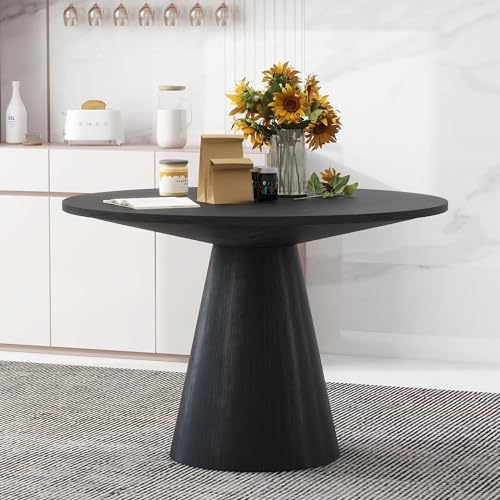 JUSTONE 46.5'' Retro Round Dining Table Minimalist Elegant Dining Table