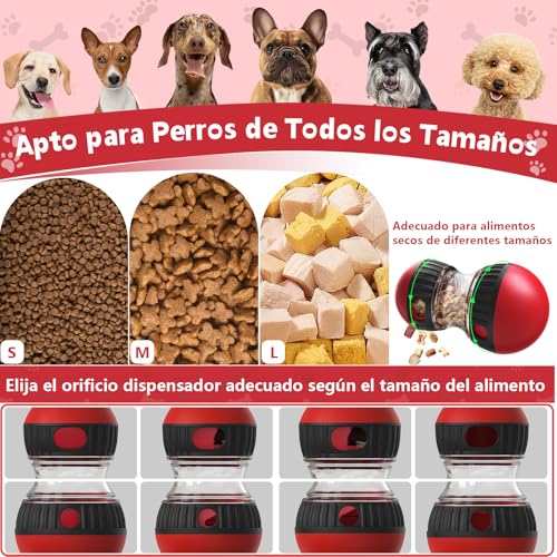 Dufuso Juguete Interactivo para Perros, Juguete Indestructible para Cachorros, Alimentador Lento para Perro Mejora la Digestión, Dispensador de Comida para Razas Grandes y Medianas - imagen 3