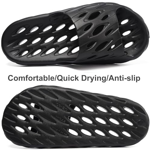 Image of FINLEEO Shower Sandals with Drainage Holes - Quick Drying Bathroom & Gym Slippers for Men and Women