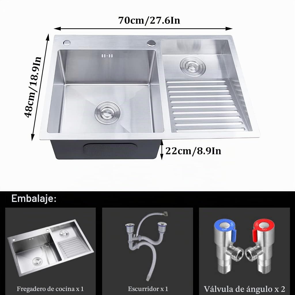 Acero De Lavandería Piscina Balcón Del Hogar Inoxidable Fregaderos De Lavandería Con Lavabo Lavadero Fácil De Limpiar Doble Fregadero De Lavandería Piscina Regalo