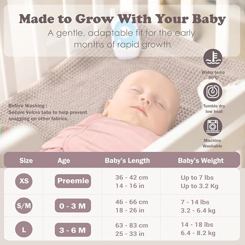 Image of Swaddles for Newborns - 3-Pack Infant Swaddles 3-6 Months - Adjustable Swaddle Sleep Sack - Soft Organic Cotton Baby Wrap for Safe & Cozy Sleep