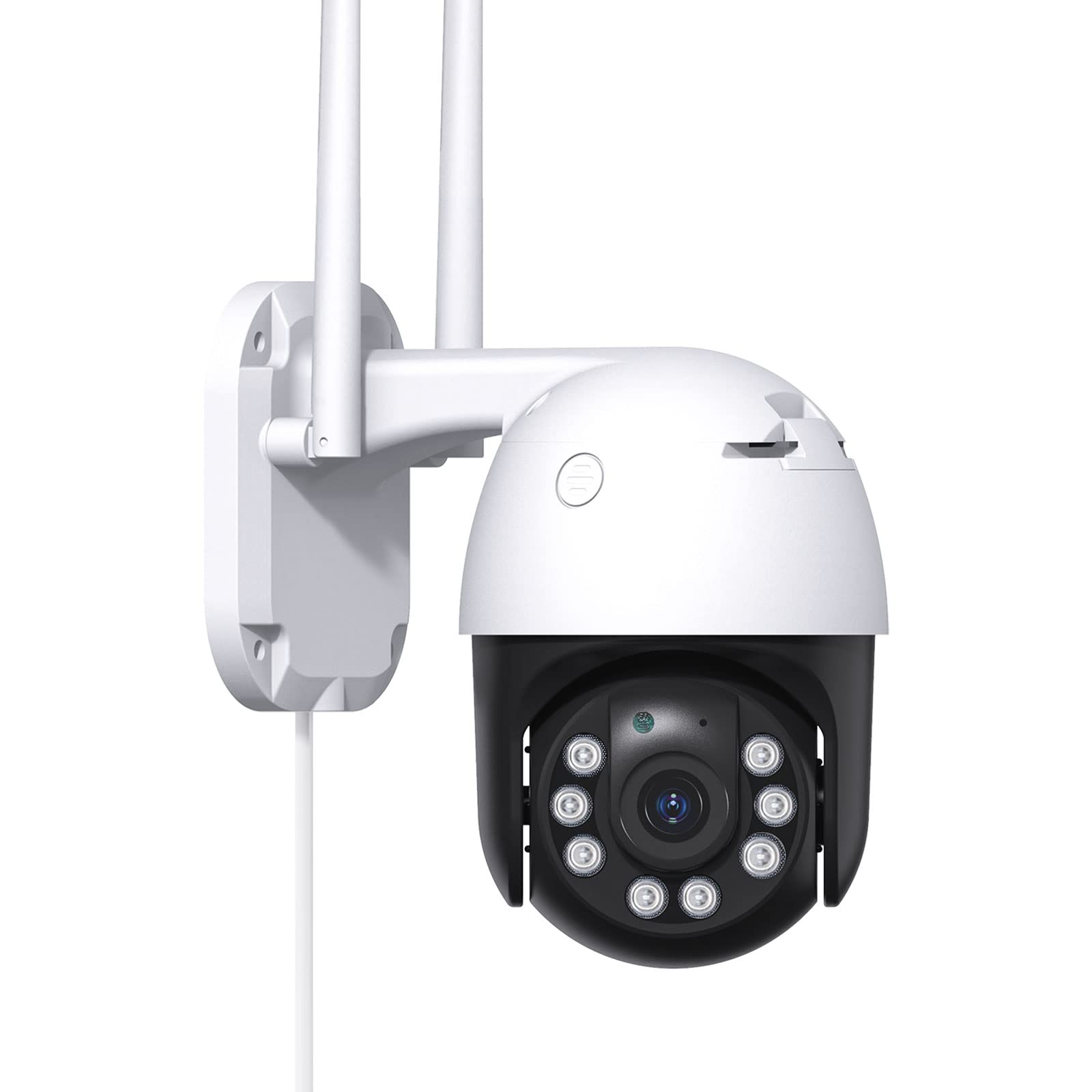 Security Camera Outdoor with 1080P Color Night Vision, Pan/Tilt, Motion Tracking, Instant Alerts, IP65 Weatherproof, Works with Alexa,Remote Monitoring, 2.4GHz WiFi Connection for Home Surveillance