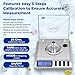 AWS Gemini-50 Milligram Scale 50g x 0.001g–Digital Jewelry/Lab Scale for Powder, Gold, Gems – Includes Calibration Weights, Tweezers & Tray–Tare, Cal, 6 Units (Gemini-50g-Silver)