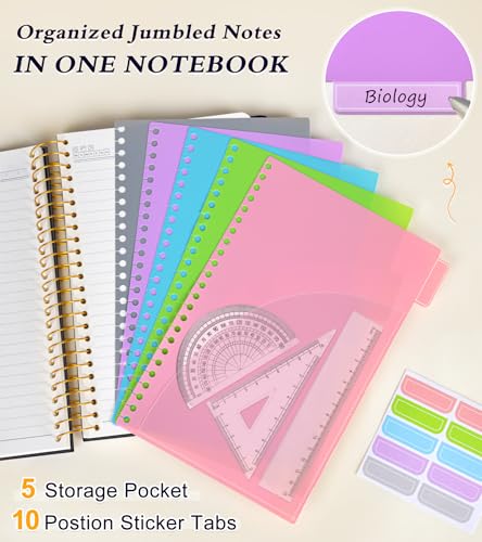 Carnet à spirales avec intercalaires de poche pour ne plus perdre vos documents - 3