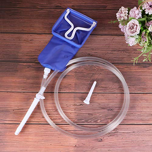Saco de PVC Enema Saco de irrigacao enteral irrigador flexivel Tratamento de enema de agua azul