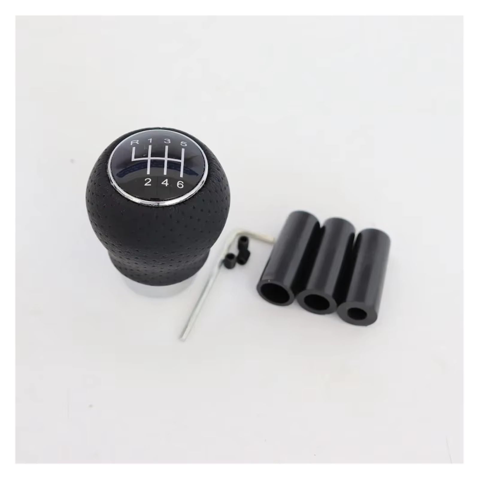 Shift Gear Knob Cover Universal Manual Gear Shift Knob Shifter Lever Adapter 5/6-Speed Transmission Smoother Shifting Handle(R123456)