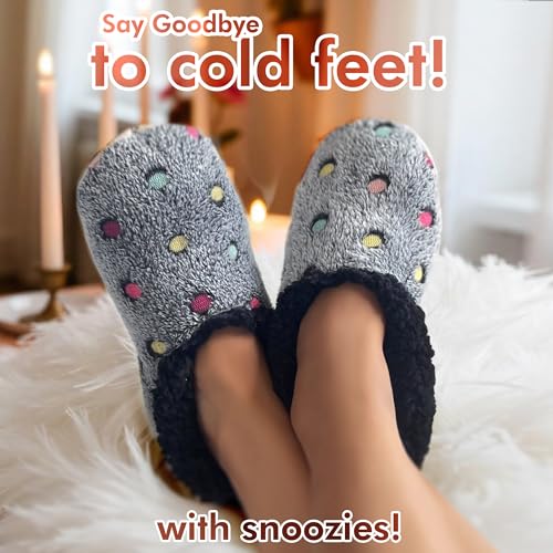 Snoozies Slippers for Women | Lotsa Dots Colorful Cozy Sherpa Slipper Socks | Womens House Slippers | Cozy Slippers for Women | Colorful Womens Fuzzy Slippers2