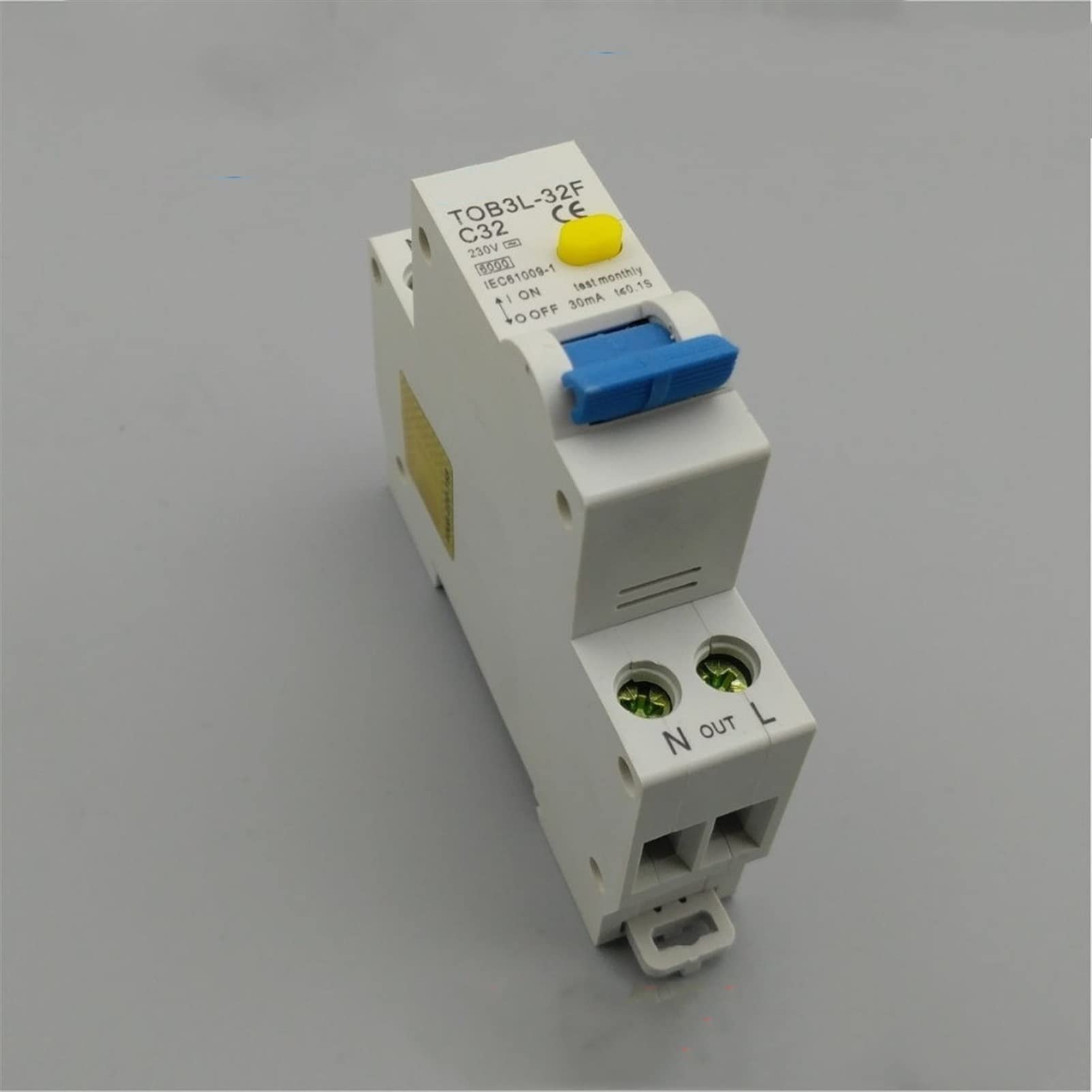 VSPPJYFG Circuit Breaker TOB3L-32F 18 mm RCBO 32A 1p+n 6ka Residual Current Conductor with overcurrent and Leakage Protection