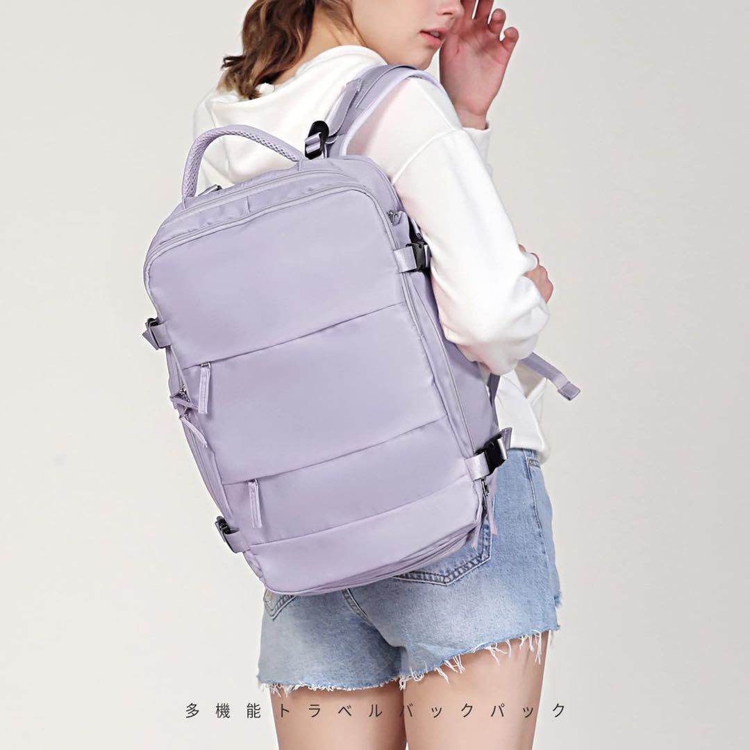 [WONHOX] リュック ビジネスリュック レディース 15.6インチ PC リュックサック 大容量 メンズ 女性 リュック バックパック バッグ 多機能 撥水加工 通勤 通学 旅行 出張 耐衝撃 人気 男女兼用 大学生 リュック　ピンク 色:E-グリーン_サイズ:大きい】WONHOX リュック ビジネスリュック レの