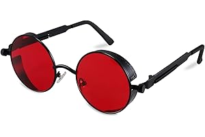 Retro Gothic Sunglasses Punk Inspired Circle Vintage Shades